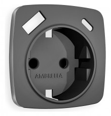 Накладка для розетки с заземлением и со шторками и 2хUSB type A и C Ambrella Volt OP6600 Quant