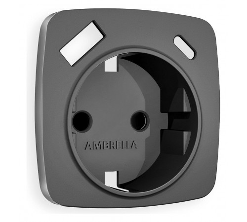 Накладка для розетки с заземлением и со шторками и 2хUSB type A и C Ambrella Volt OP6600 Quant Накладка для розетки с заземлением и со шторками и 2хUSB type A и C Ambrella Volt OP6600 Quant