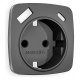 Накладка для розетки с заземлением и со шторками и 2хUSB type A и C Ambrella Volt OP6600 Quant