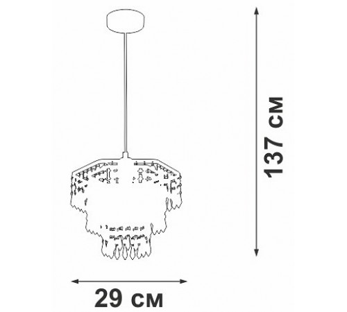 Подвесная люстра Vitaluce V5883-1/1S V5883