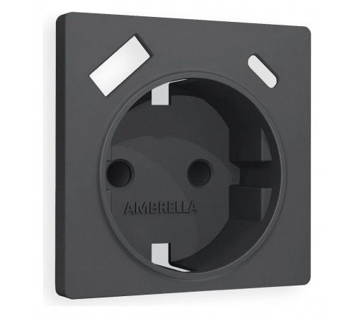 Накладка для розетки с заземлением и со шторками и 2хUSB type A и C Ambrella Volt AP9100 Quant Накладка для розетки с заземлением и со шторками и 2хUSB type A и C Ambrella Volt AP9100 Quant