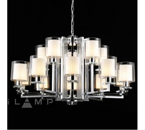 Подвесная люстра iLamp RM6201-10+5 CR+CL King Подвесная люстра iLamp RM6201-10+5 CR+CL King