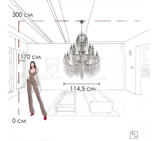Подвесная люстра Loft it 10405/24 Wonderland Подвесная люстра Loft it 10405/24 Wonderland