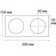 Рамка на 2 светильника Italline IT06-6016 black FR2 IT06-6016