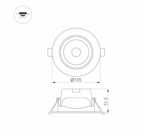 Встраиваемый светильник Arlight 032867 POLAR Встраиваемый светильник Arlight 032867 POLAR