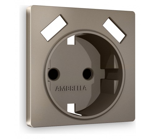 Накладка для розетки с заземлением и со шторками и 2хUSB type A Ambrella Volt AP6390 Quant Накладка для розетки с заземлением и со шторками и 2хUSB type A Ambrella Volt AP6390 Quant
