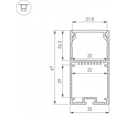 Профиль накладной Arlight 042901 SL-LINE Профиль накладной Arlight 042901 SL-LINE
