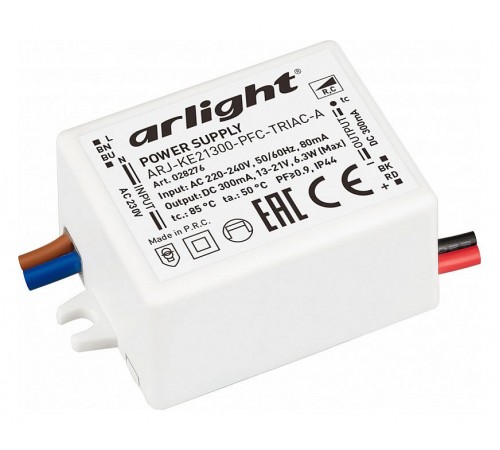 Блок питания с проводом Arlight 028276 ARJ Блок питания с проводом Arlight 028276 ARJ