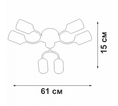 Потолочная люстра Vitaluce V2823-1/6PL V2823