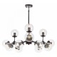 Люстра на штанге LUMINA DECO LDP 160-12 BK+PR Zodiak
