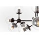 Люстра на штанге LUMINA DECO LDP 160-12 BK+PR Zodiak
