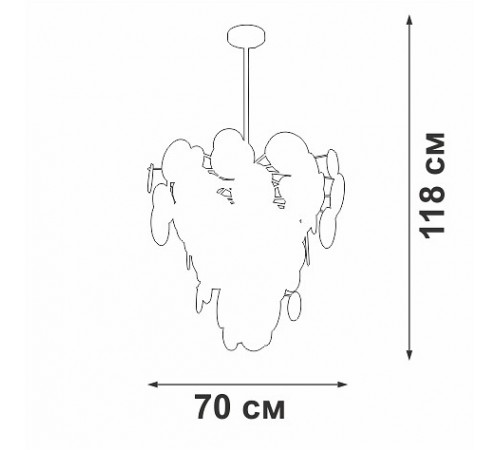 Люстра на штанге Vitaluce V5802-8/8PL V5802