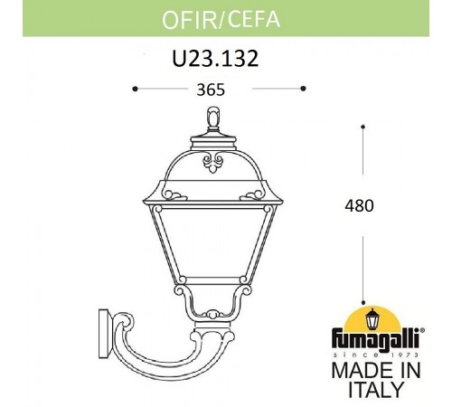 Светильник на штанге Fumagalli U23.132.000.WYF1R Cefa