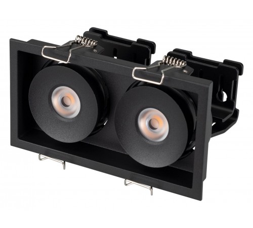 Встраиваемый светильник Arlight 26877 CL-SIMPLE-S148x80-2x9W Day4000 (BK, 45 deg)