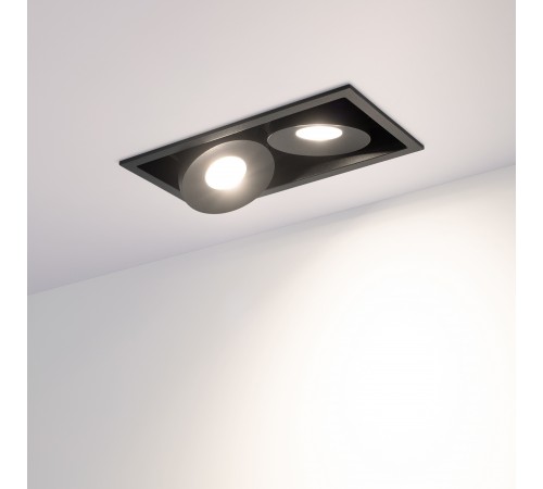 Встраиваемый светильник Arlight 26877 CL-SIMPLE-S148x80-2x9W Day4000 (BK, 45 deg)
