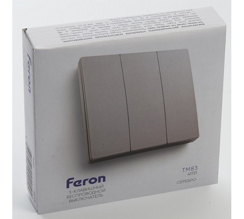 Выключатель беспроводной трехклавишный Feron 41721 Tm 83 Выключатель беспроводной трехклавишный Feron 41721 Tm 83