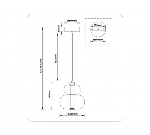 Подвесной светильник Ambrella Light LH11052 LH Подвесной светильник Ambrella Light LH11052 LH