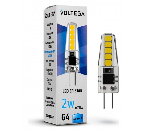 Лампа светодиодная Voltega 7145 Capsule G4 Лампа светодиодная Voltega 7145 Capsule G4