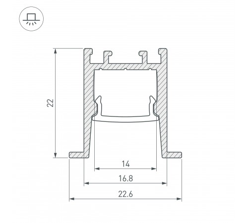 Профиль встраиваемый Arlight 031771 SL-COMFORT Профиль встраиваемый Arlight 031771 SL-COMFORT
