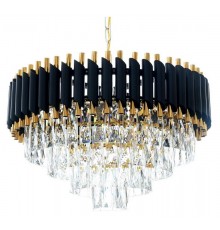 Подвесная люстра LUMINA DECO LDP 6003-550 BK+F.GD Funneli