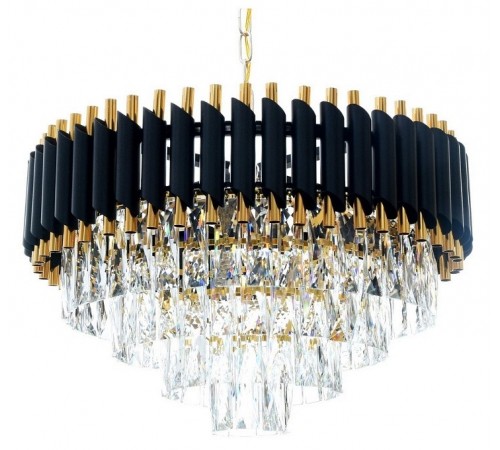 Подвесная люстра LUMINA DECO LDP 6003-550 BK+F.GD Funneli Подвесная люстра LUMINA DECO LDP 6003-550 BK+F.GD Funneli