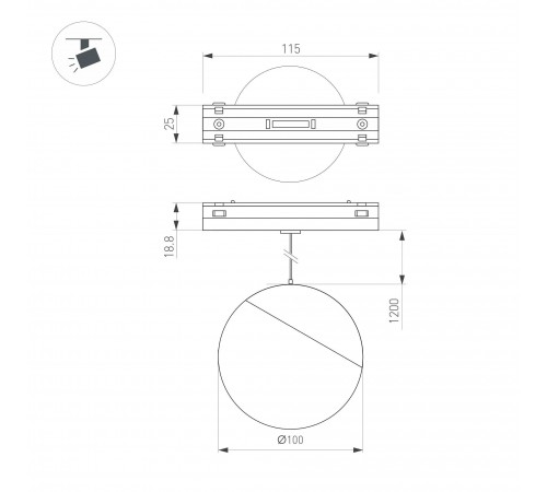 Подвесной светильник Arlight 044452 MAG-VIBE Подвесной светильник Arlight 044452 MAG-VIBE