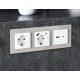Рамка на 3 поста Ambrella Volt AF330403 Platos Стекло органическое