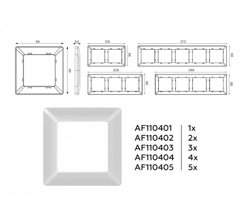 Рамка на 2 поста Ambrella Volt AF110402 Line Рамка на 2 поста Ambrella Volt AF110402 Line