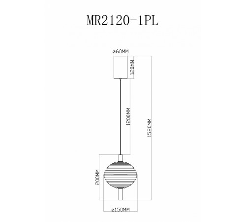 Подвесной светильник MyFar MR2120-1PL Claire Подвесной светильник MyFar MR2120-1PL Claire