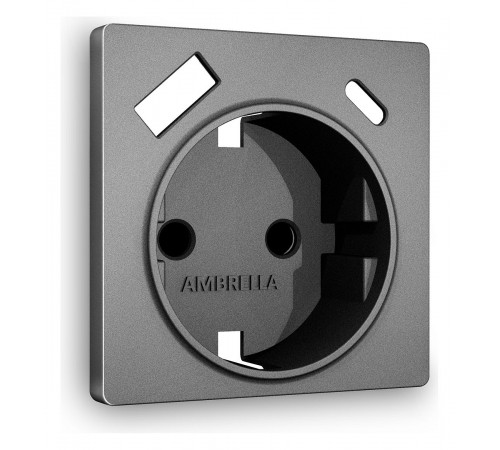 Накладка для розетки с заземлением и со шторками и 2хUSB type A и C Ambrella Volt AP6600 Quant Накладка для розетки с заземлением и со шторками и 2хUSB type A и C Ambrella Volt AP6600 Quant