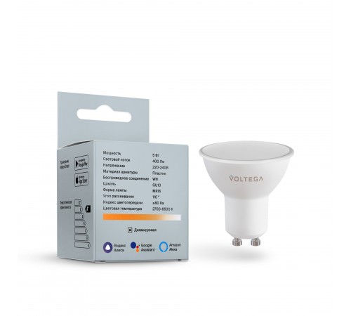 Лампа светодиодная с управлением через Wi-Fi Voltega 2425 Wi-Fi bulbs Лампа светодиодная с управлением через Wi-Fi Voltega 2425 Wi-Fi bulbs