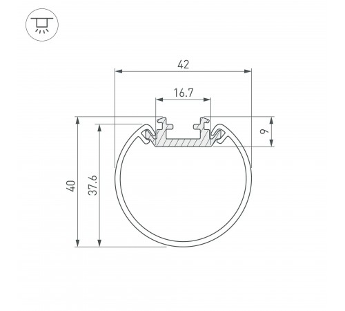 Профиль подвесной Arlight 044517 SL-ROUND Профиль подвесной Arlight 044517 SL-ROUND