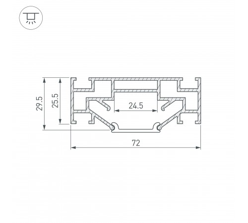 Профиль встраиваемый Arlight 040060 STRETCH Профиль встраиваемый Arlight 040060 STRETCH