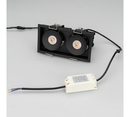 Встраиваемый светильник Arlight 26877 CL-SIMPLE-S148x80-2x9W Day4000 (BK, 45 deg)