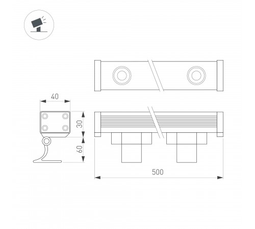 Настенный прожектор Arlight 041723 AR-LINE