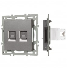 Розетка двойная RJ-12 и Ethernet RJ-45, без рамки Arlight 45338 SCT