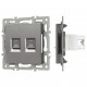 Розетка двойная RJ-12 и Ethernet RJ-45, без рамки Arlight 45338 SCT