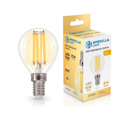 Лампа светодиодная Ambrella Light 451533 G45 Лампа светодиодная Ambrella Light 451533 G45