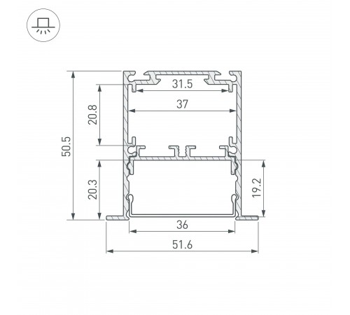 Профиль встраиваемый Arlight 044685 SL-LINIA Профиль встраиваемый Arlight 044685 SL-LINIA