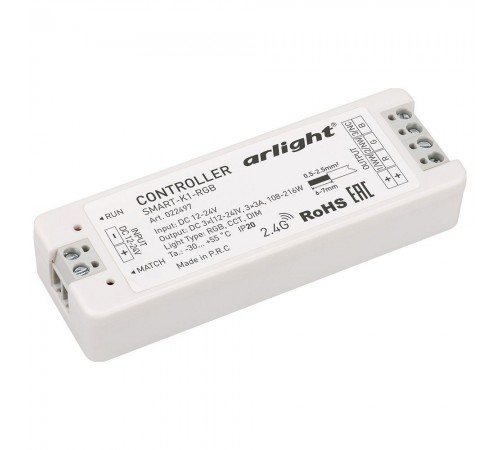 Контроллер-регулятор цвета RGB Arlight 022497 SMART-K Контроллер-регулятор цвета RGB Arlight 022497 SMART-K
