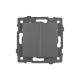 Выключатель двухклавишный без рамки Arlight 49889 SWT