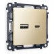 Розетка 2хUSB type A и C без рамки Ambrella Volt MA611010 Quant