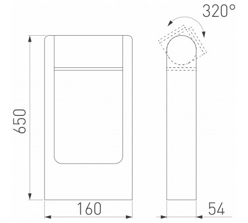 Наземный высокий светильник Arlight 029436(1) Frame rotary Наземный высокий светильник Arlight 029436(1) Frame rotary