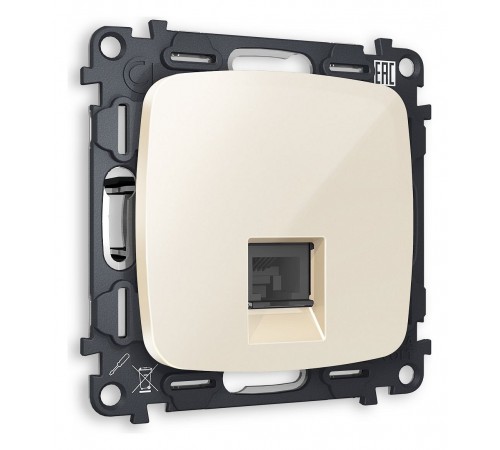 Розетка Ethernet RJ-45 и со шторками, без рамки Ambrella Volt MO312010 Quant Розетка Ethernet RJ-45 и со шторками, без рамки Ambrella Volt MO312010 Quant