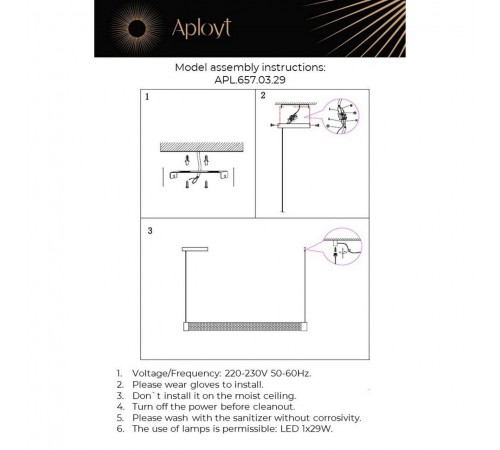 Подвесной светильник Aployt APL.657.03.29 Meri