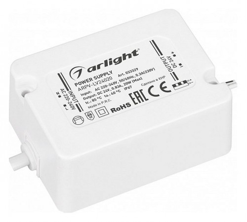 Блок питания с проводом Arlight 033329 ARPV-LV Блок питания с проводом Arlight 033329 ARPV-LV