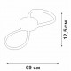 Накладной светильник Vitaluce V3779-0/1PL V3779