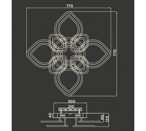 Потолочная люстра Ambrella Light FA8844 FA Потолочная люстра Ambrella Light FA8844 FA