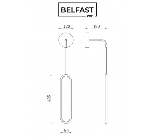 Бра Belfast 86226C-1W BR Nevis Бра Belfast 86226C-1W BR Nevis