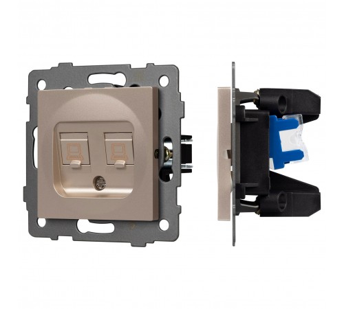 Розетка двойная RJ-12 и Ethernet RJ-45, без рамки Arlight 49850 SCT Розетка двойная RJ-12 и Ethernet RJ-45, без рамки Arlight 49850 SCT
